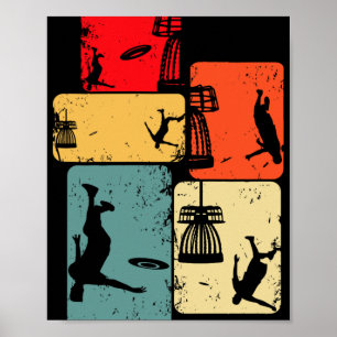 Poster Conceptions de disque de golf de disque cool et id