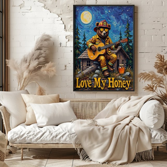 Poster Concert de la pleine lune du pompier forestier (Créateur téléchargé)