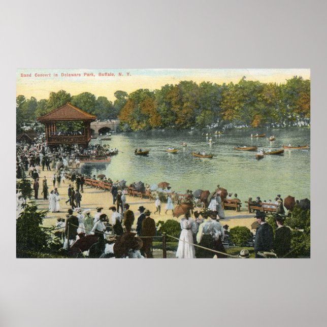 Poster Concert de musique, Delaware Park, Buffalo 1911 Vi (Devant)