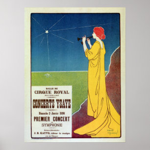 Poster Concert vintage de musique classique Bruxelles
