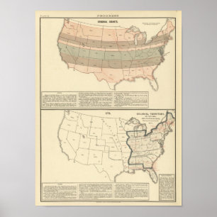 Poster Concessions originales de 1776 secteurs arrangés