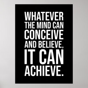 Poster Concevez, Croyez, Atteindre - Réussite Motivationn