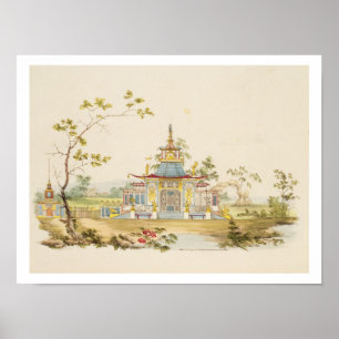Poster Concevez pour un temple chinois, c.1810 (stylo et