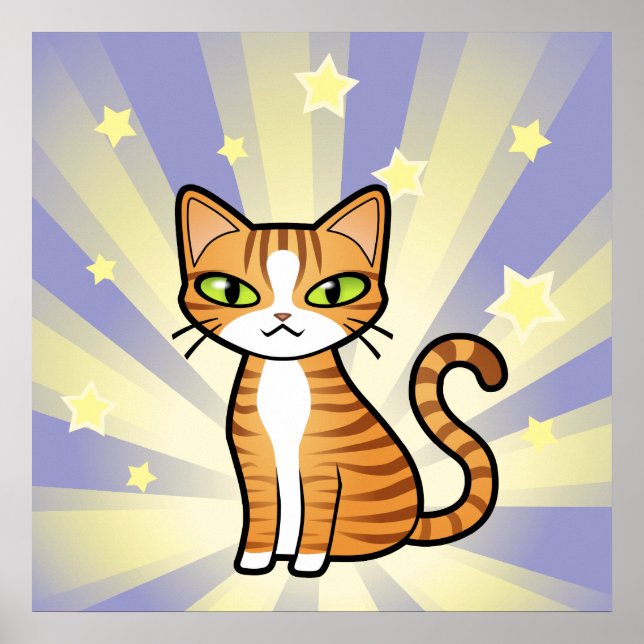 Poster Concevez votre propre chat de dessin (Devant)