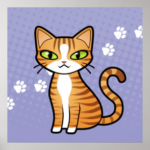 Poster Concevez votre propre chat de dessin