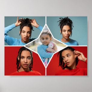 Poster Concevez Votre Propre Collage de 5 Photos