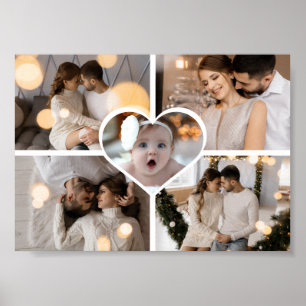 Poster Concevez Votre Propre Collage de 5 Photos