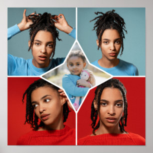 Poster Concevez Votre Propre Collage de 5 Photos
