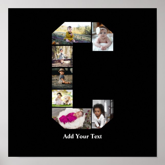 Poster Concevez votre propre lettre C Photo Collage (Devant)