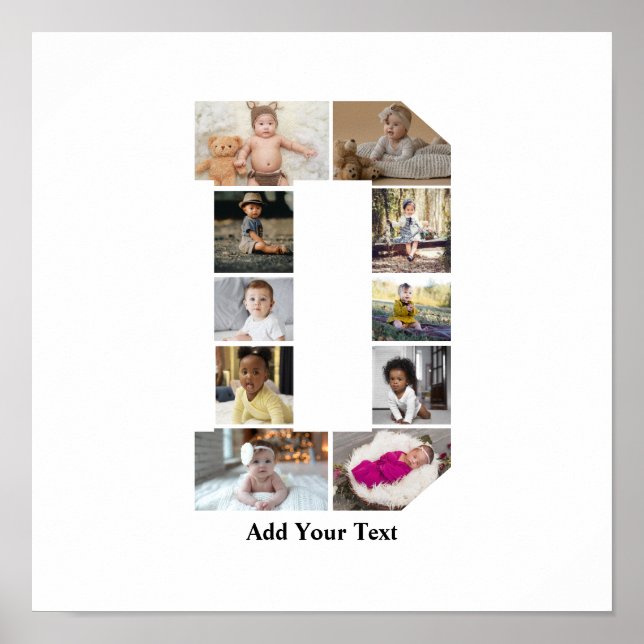 Poster Concevez votre propre lettre D photo Collage (Devant)