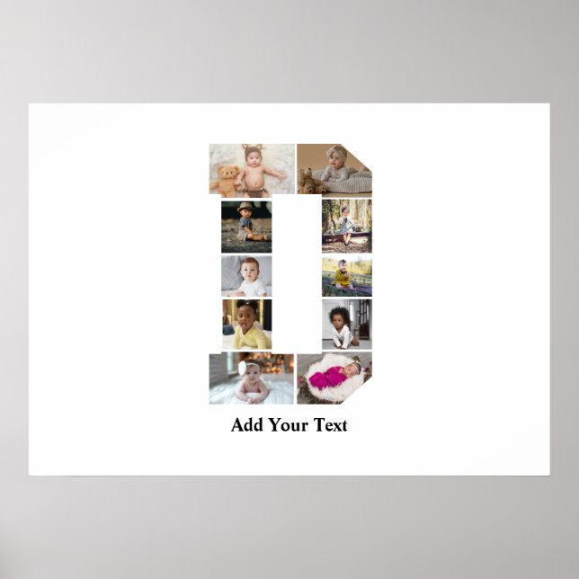 Poster Concevez votre propre lettre D photo Collage (Devant)