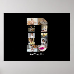 Poster Concevez votre propre lettre D photo Collage