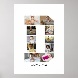 Poster Concevez votre propre lettre D photo Collage