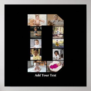 Poster Concevez votre propre lettre D photo Collage