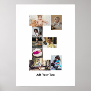 Poster Concevez votre propre lettre E photo Collage