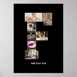 Poster Concevez votre propre lettre F photo Collage