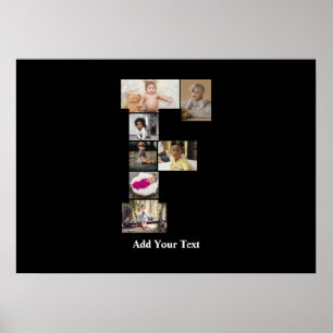 Poster Concevez votre propre lettre F photo Collage