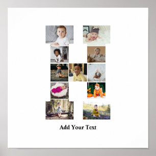 Poster Concevez votre propre lettre H photo Collage