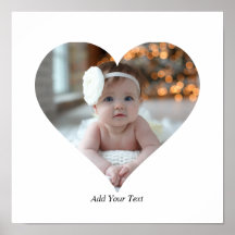 Concevez votre propre photo en forme de coeur uniq