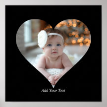 Concevez votre propre photo en forme de coeur uniq