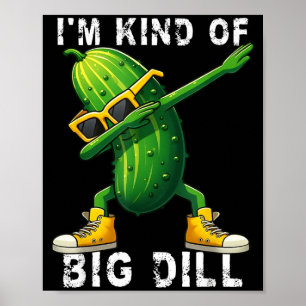 Poster Concombre de Halloween au gros dill un peu