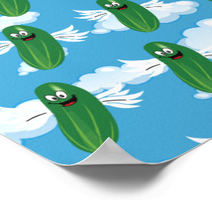 Poster Concombre Drôle Pickles Nourriture Humour Fantaisi