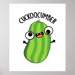 Poster Concombre Funky Veggie Cucumber Pun