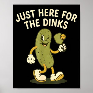Poster Concombre rétro drôle vintage ici pour les dinks
