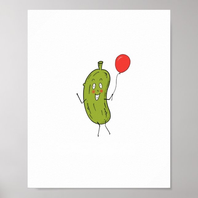Poster Concombre vert coupé (Devant)