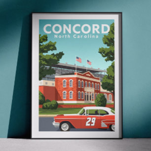 Poster Concord Caroline du Nord de vintage