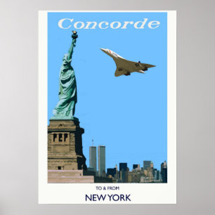 Poster Concorde à partir de New York
