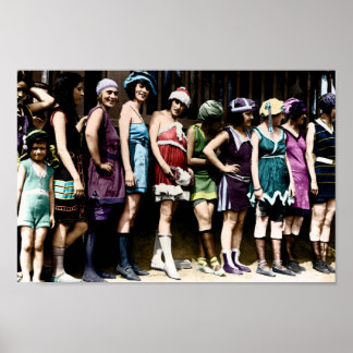 Poster Concours de maillot de bain vintage