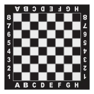 Poster concurrence de table d'échecs d'échiquier