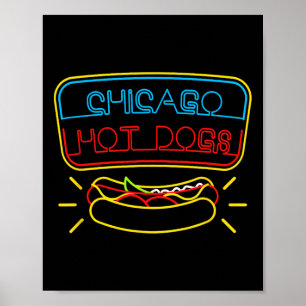 Poster Condiments pour hot-dogs et BBQ de Chicago