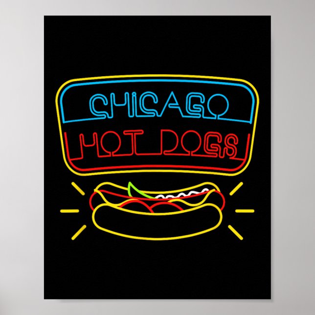 Poster Condiments pour hot-dogs et BBQ de Chicago  (Devant)