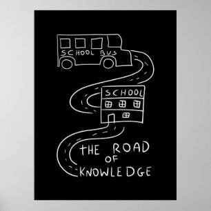 Poster Conducteur d'autobus La route de la connaissance