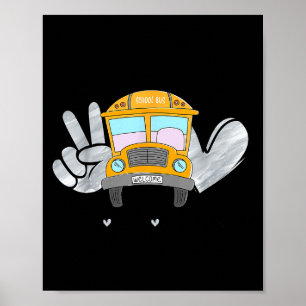 Poster Conducteur de bus de la paix et de l'amour Drôle C