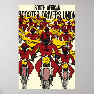 Poster Conducteur de scooter d'affiche politique d'Afriqu