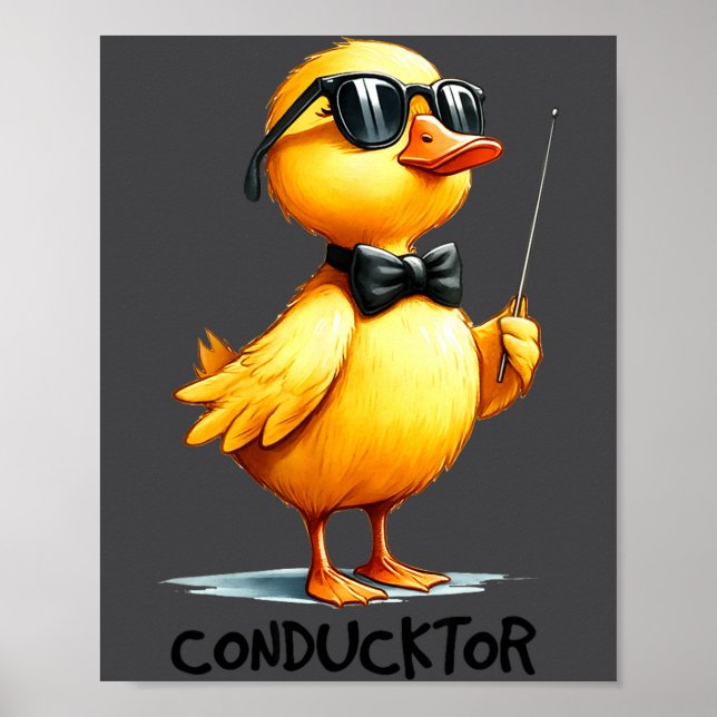 Poster Conductor, Funny Duck Quote  (Devant)