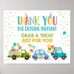 Poster Conduire par Anniversaire de la fête de garçon Sig