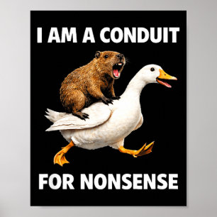 Poster Conduit absurde – promenade en animaux drôles pour