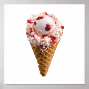 Poster Cône de crème glacée