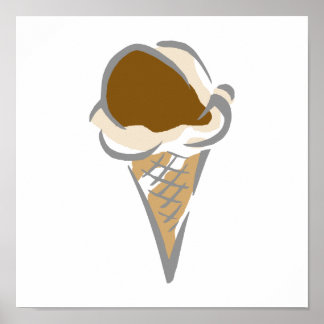 Poster Cône de crème glacée