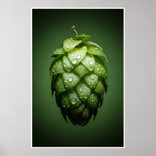 Poster Cône de houblon frais - Bière
