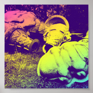 Poster cônes de crème glacée d'été en fibre de verre