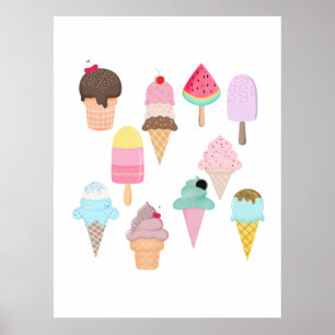 Poster Cônes de glace