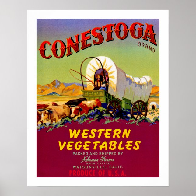 Poster Conestoga Western Vegetables (Devant)