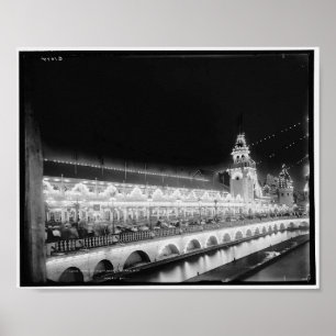 Poster Coney Island, Luna Park at Night, New York