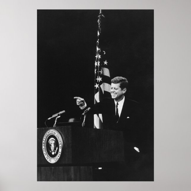 Poster Conférence de John Kennedy 35e président des États (Devant)