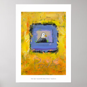 Poster Confiance colorée de puissance d'art moderne